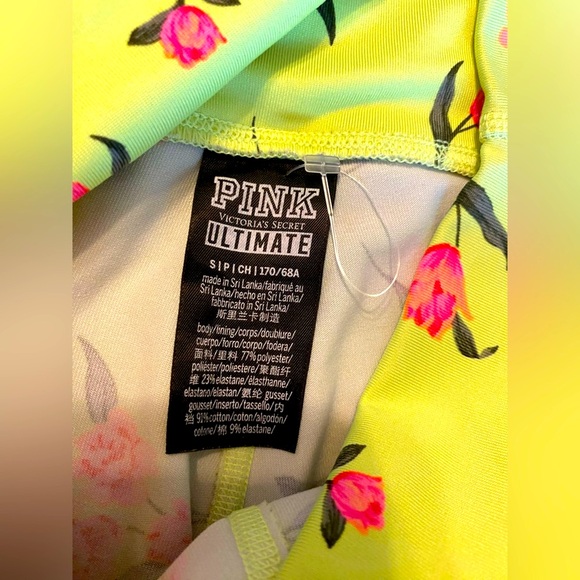 🩷Pink Floral Neon Green Biker Short💚 - Picture 5 of 5